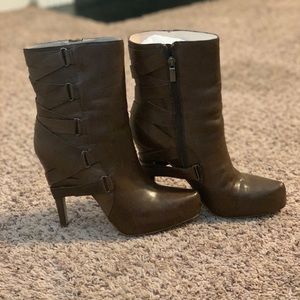 Strappy Brown Booties